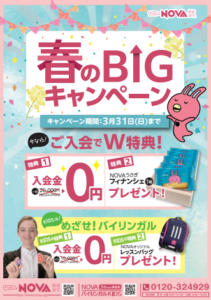 【3月だけ！】✨春のBIGキャンペーンのご紹介✨入会金無料！