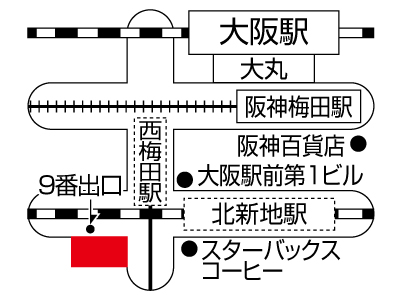 NOVA西梅田校地図