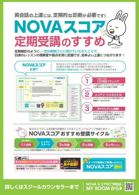 🆎NOVAスコアのご案内🆎 - 駅前留学NOVA【公式】スクールブログ