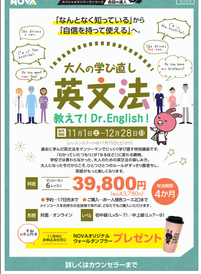 教えて！Dｒ　English！「大人の学び直し英文法」
